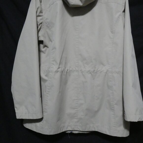 IZOD | large | Beige Hooded Jacket With Plaid Lining | Removeable Hood - Picture 13 of 15